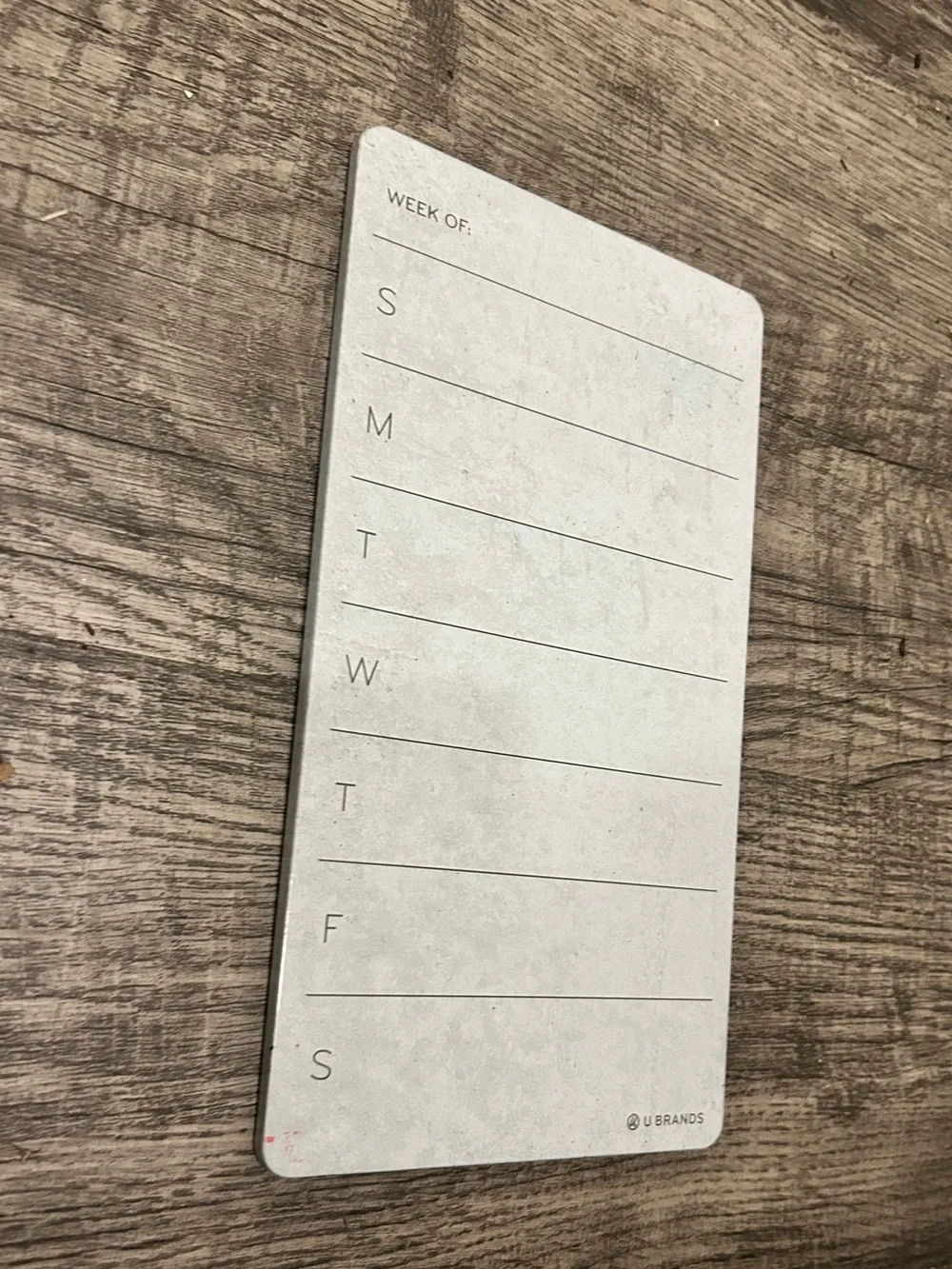 U Brands Small Gray Weekly Planner Whiteboard Magnet Organizer